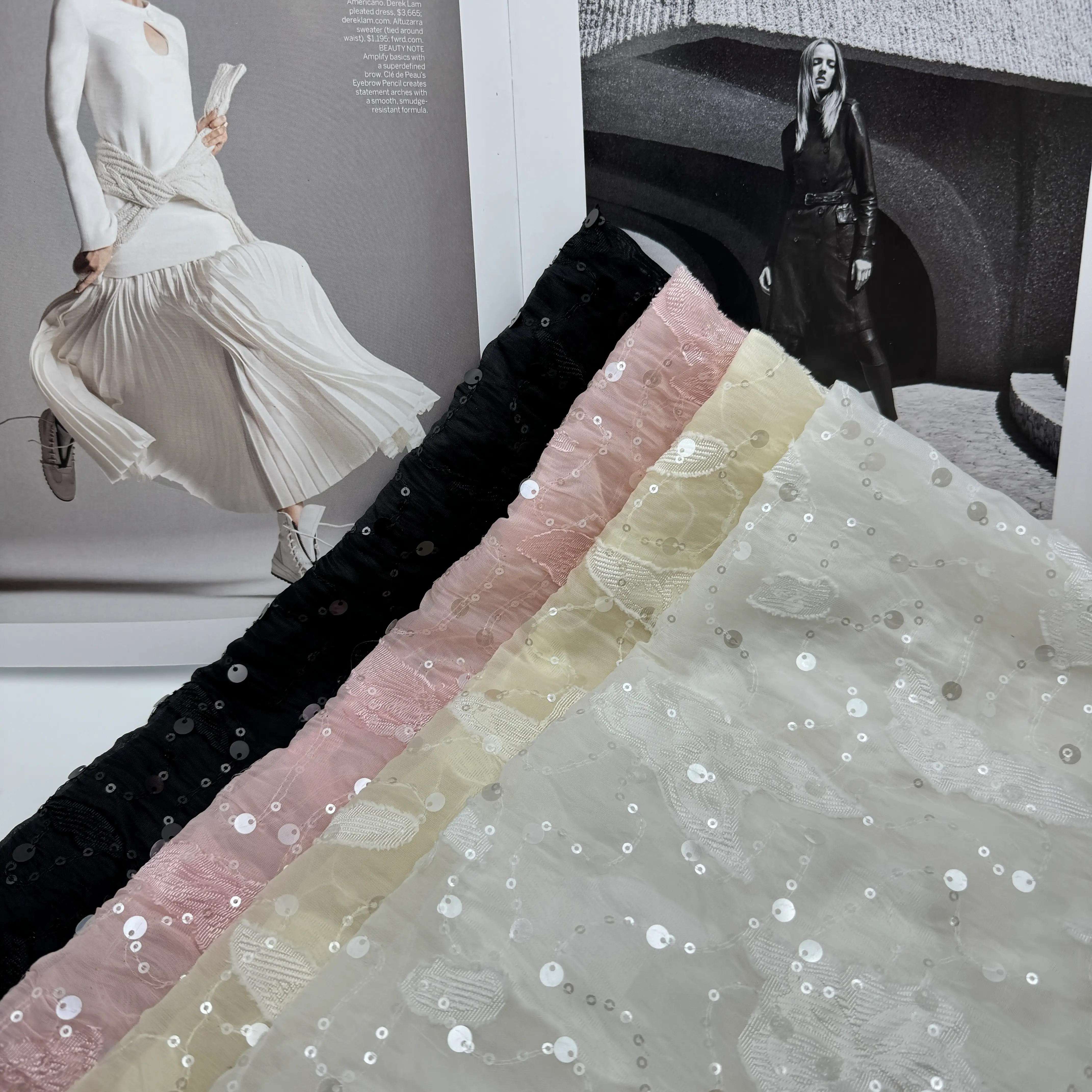 3-5mm Clear Sequin Butterfly Leaf