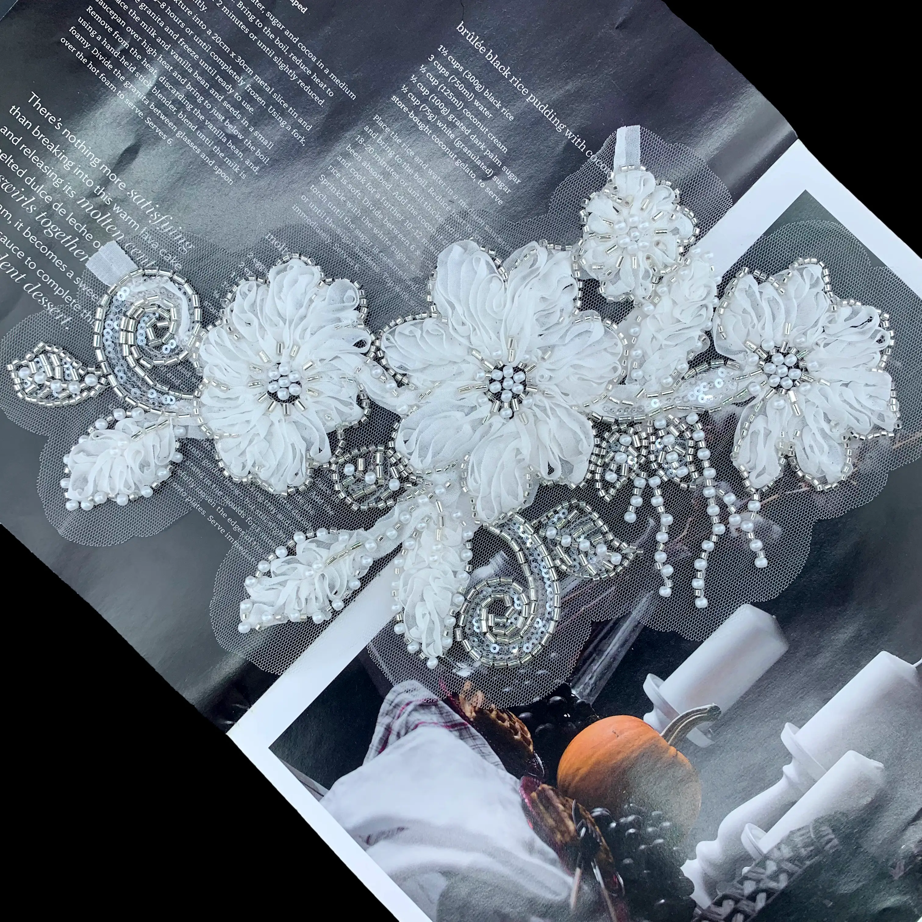 3D Bead Flower Tassel Cluster