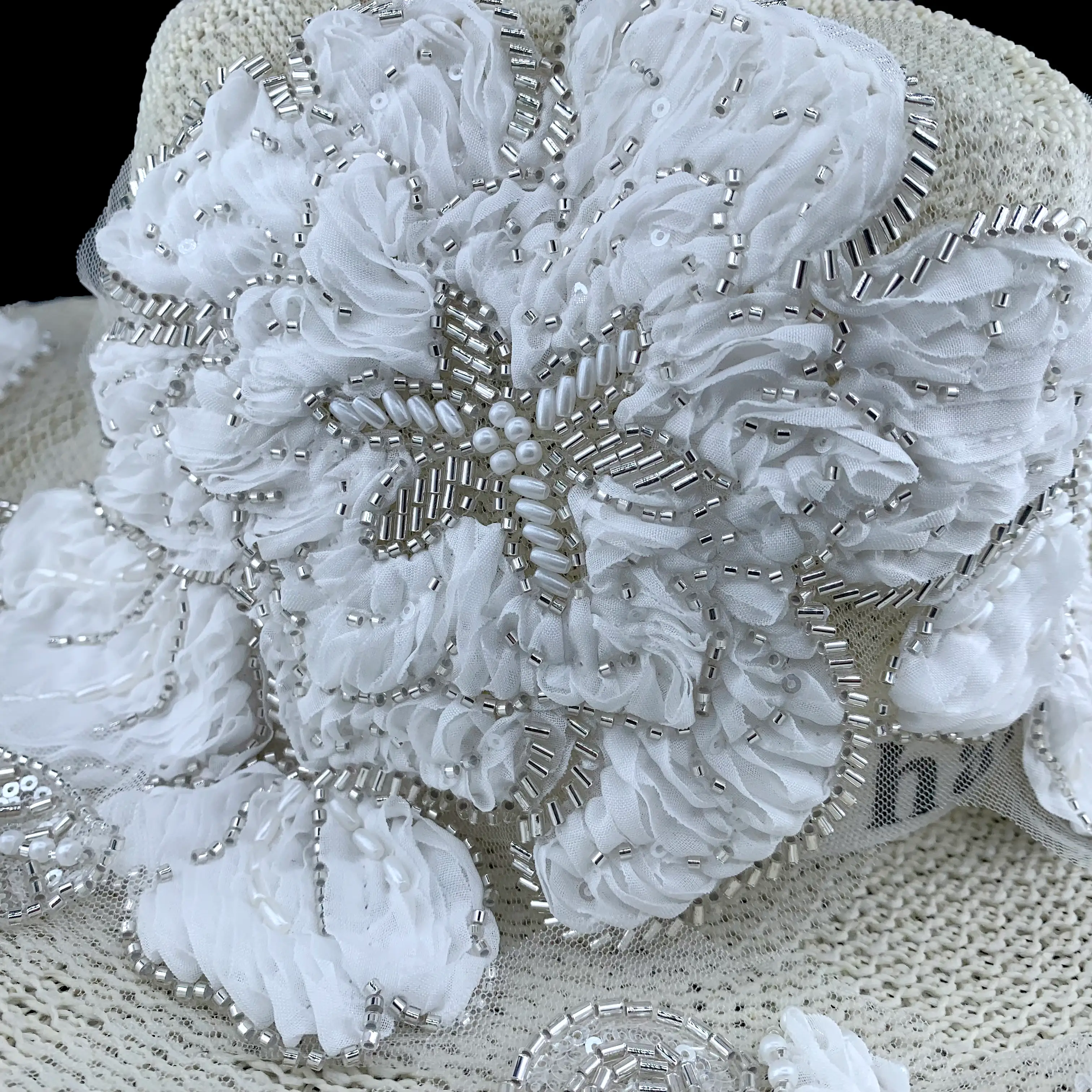 3D Bead Large Flower Closeup