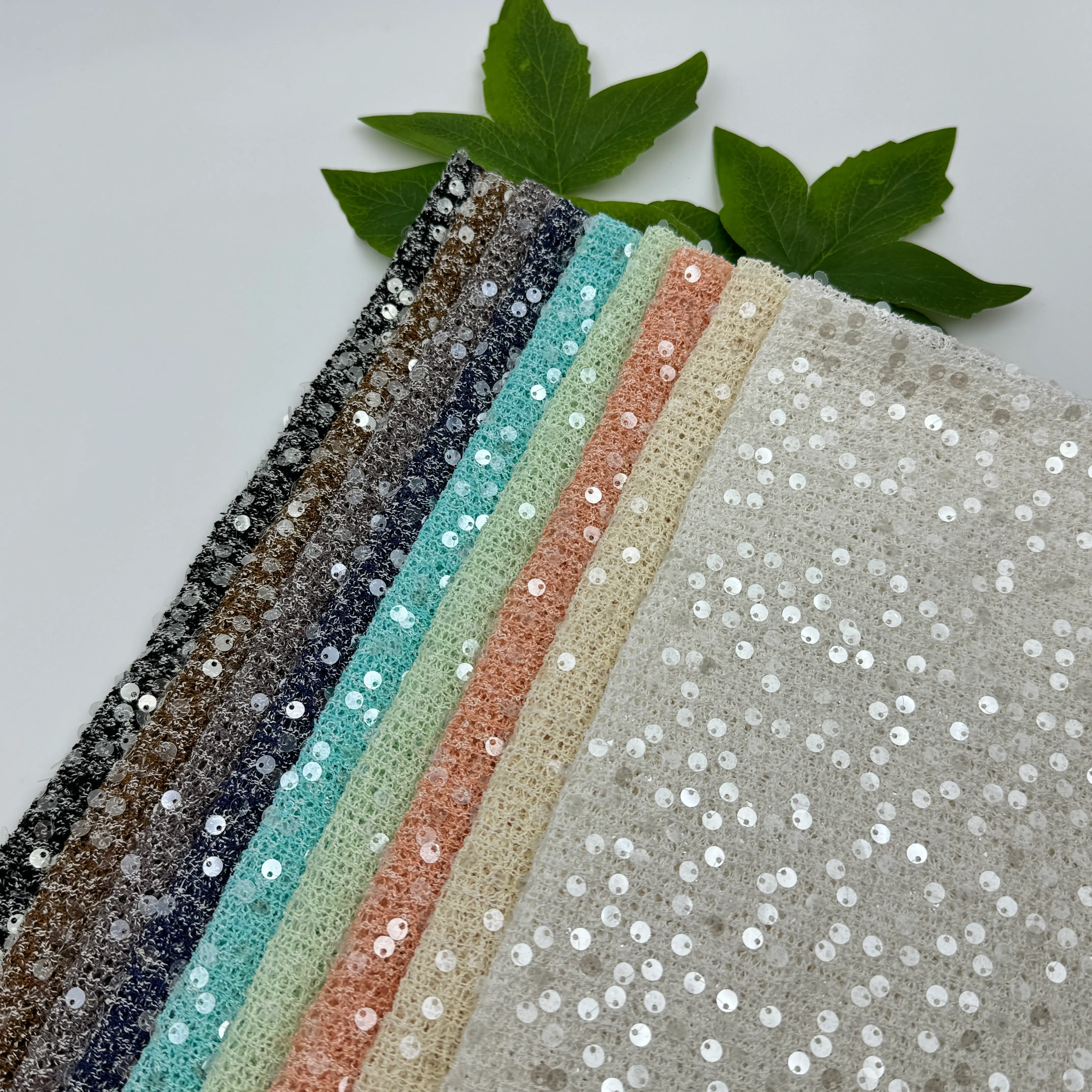 5mm Clear Sequin Polyester Mesh