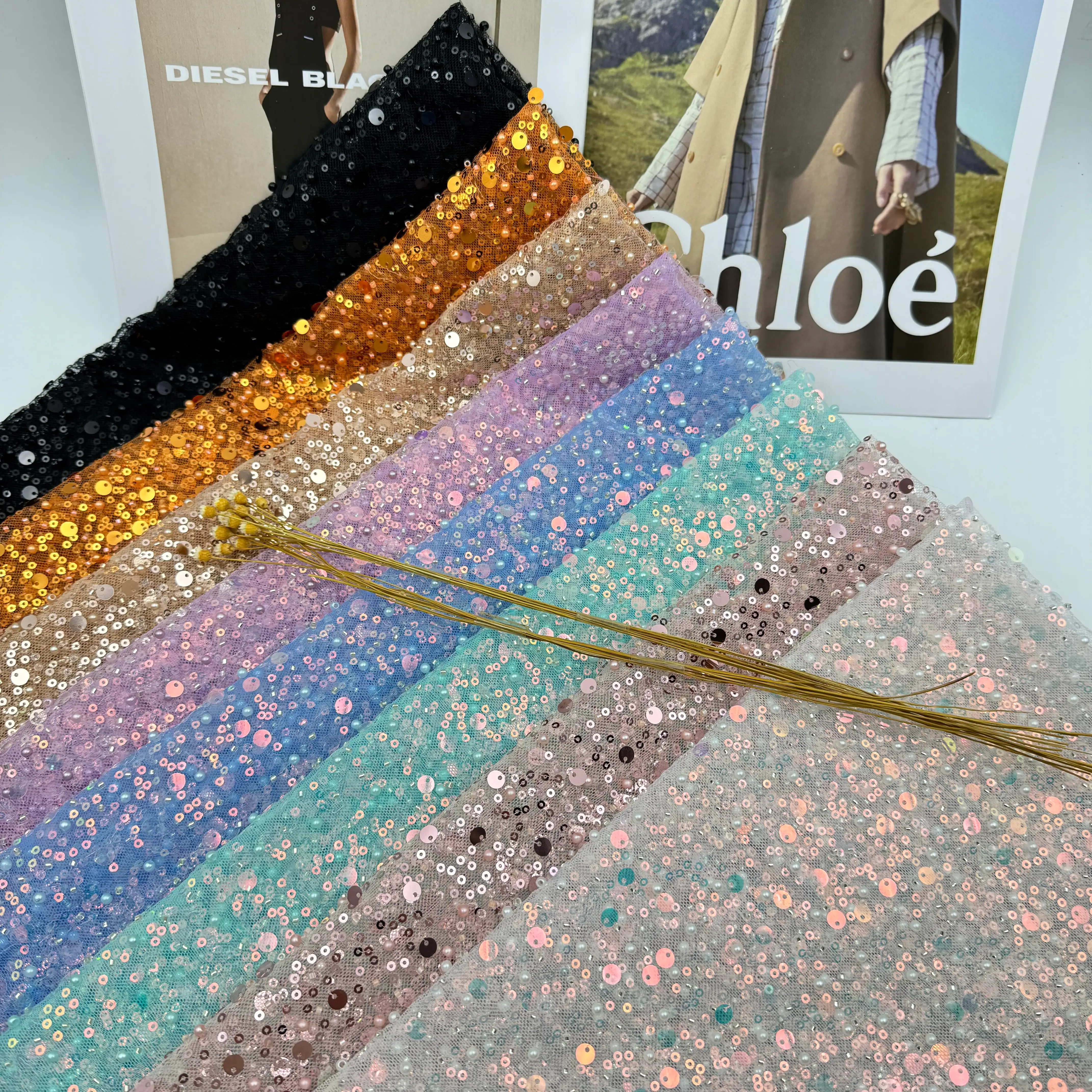 Gold Sequin Special Embroidery A14