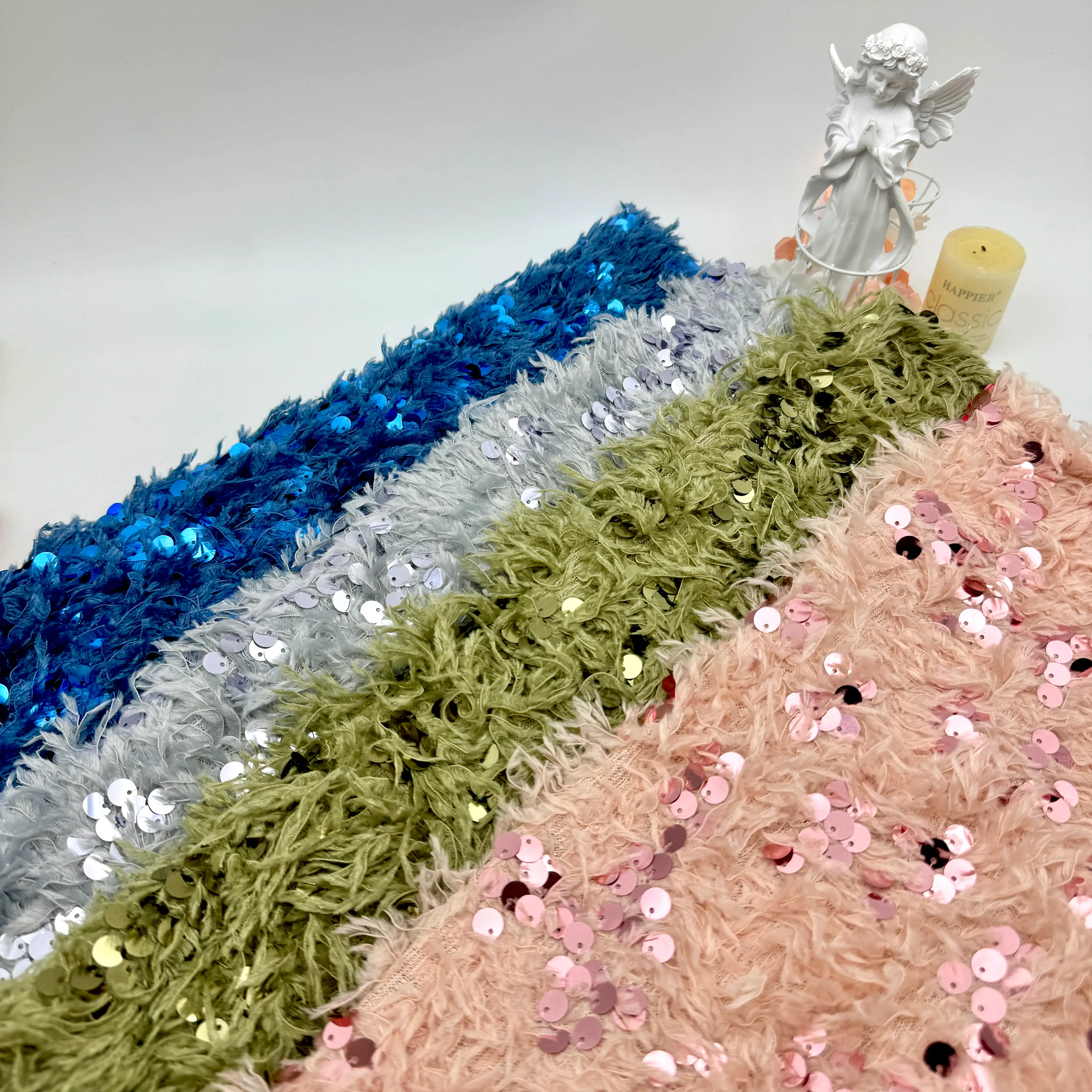 9mm Feather Base Sequin Embroidery