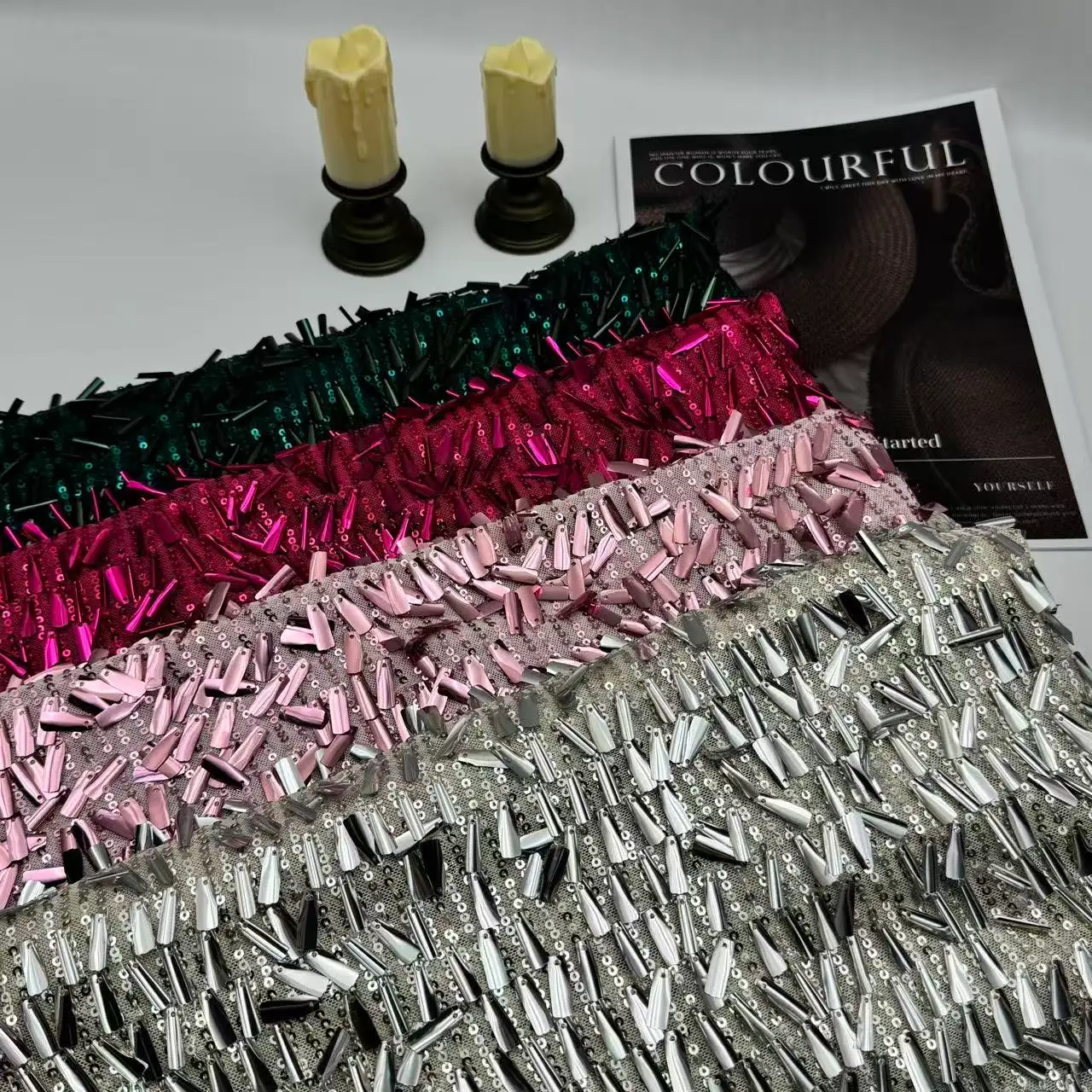 Half Roll Special Sequin Embroidery A7