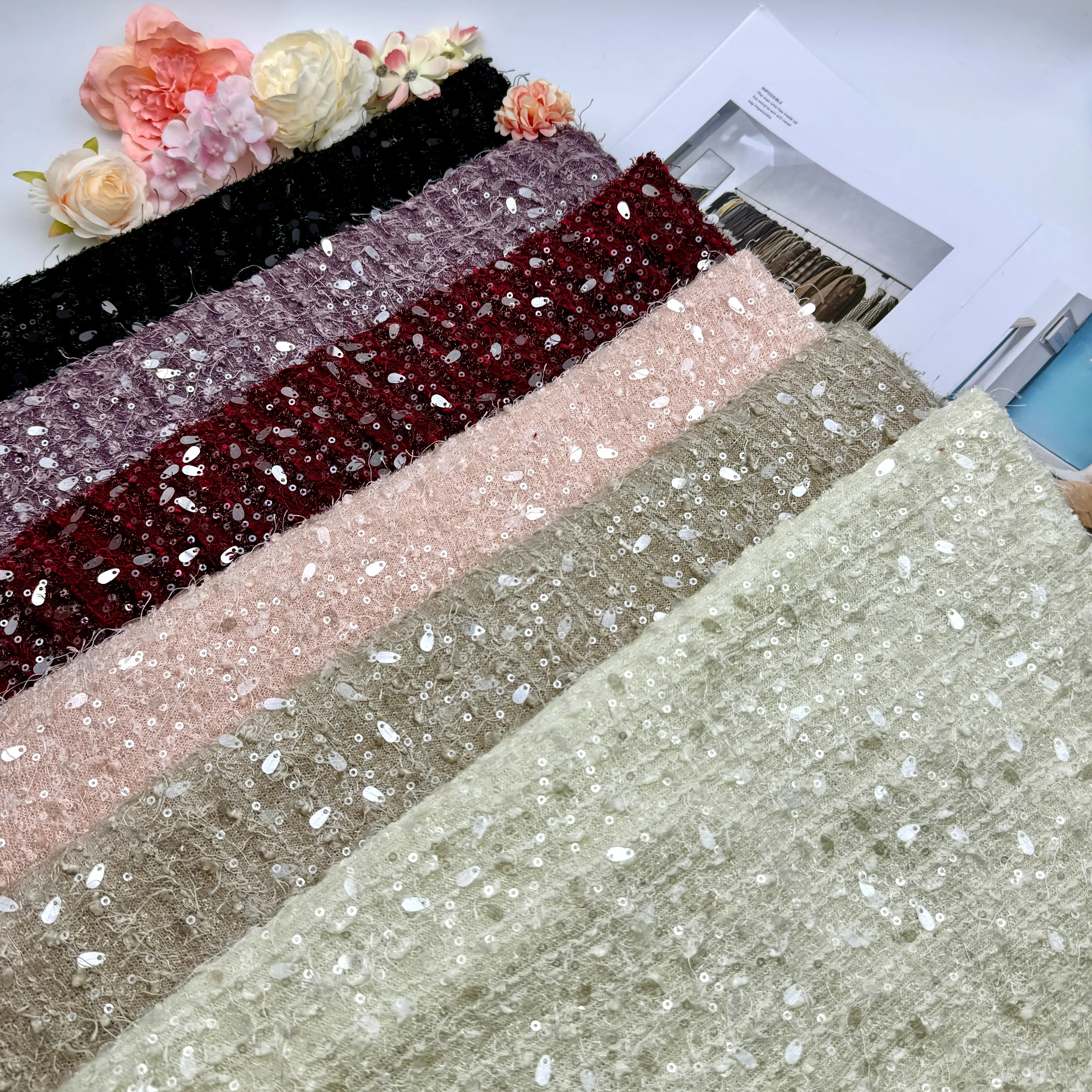 Oval Sequin Embroidery