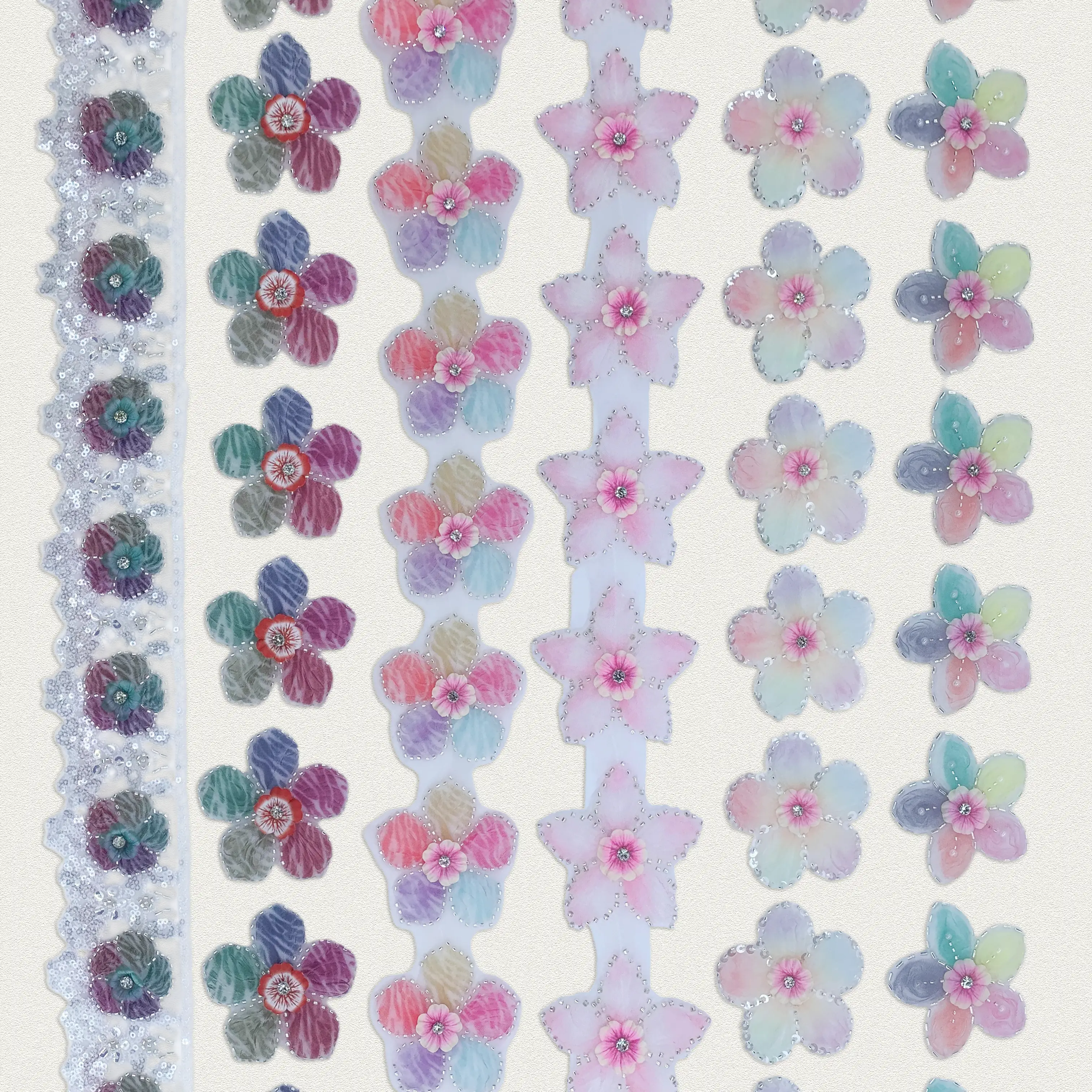 Small Pastel Flower Trim Series